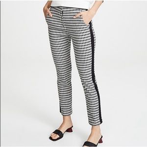 Veronica Beard Black White Check Trouser Pant